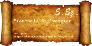 Sternheim Szilveszter névjegykártya