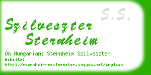 szilveszter sternheim business card